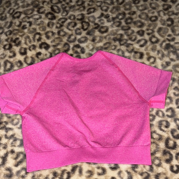 Pink Athletic Crop Top and Shorts Set - Picture 6 of 6